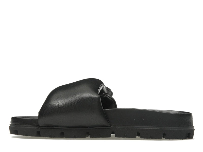 Prada Soft Padded 20mm Slide Sandal Black Nappa Leather