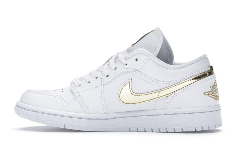 Jordan 1 Low White Metallic Gold (Women's)