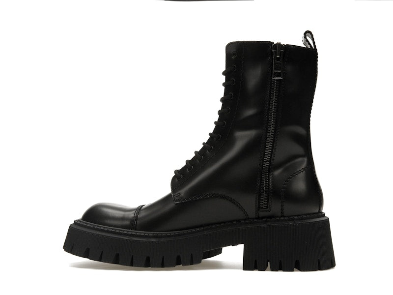 Balenciaga Tractor 20mm Zip Up Boot Black