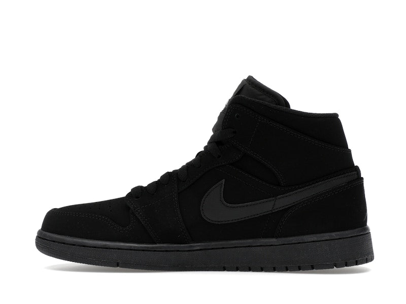Jordan 1 Mid Black Black White