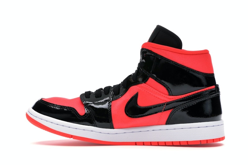 Jordan 1 Mid Hot Punch Black (Women's)