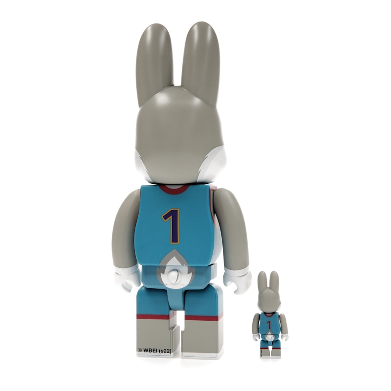 Bearbrick x Space Jam: A New Legacy Rabbrick Bugs Bunny 100% & 400% Set Grey
