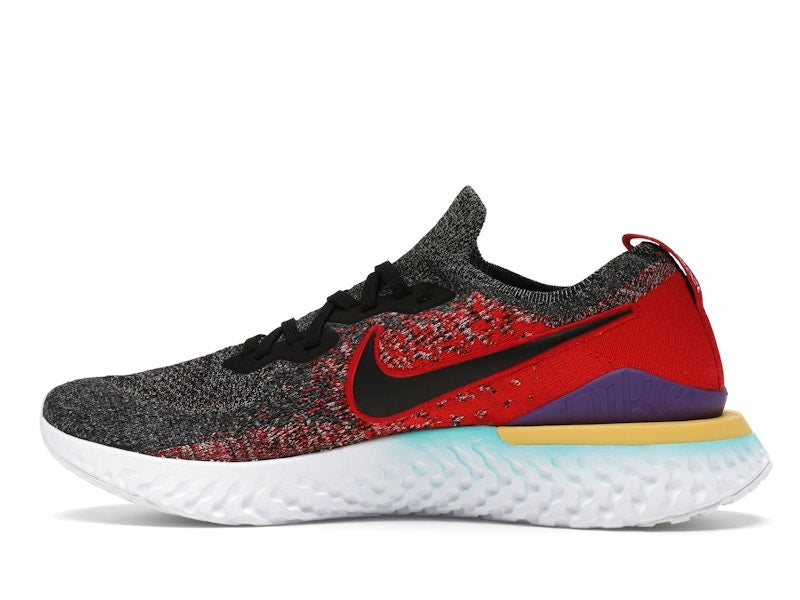 Nike Epic React Flyknit 2 Black Hyper Jade University Red