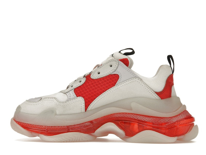 Balenciaga Triple S Clear Sole White Red