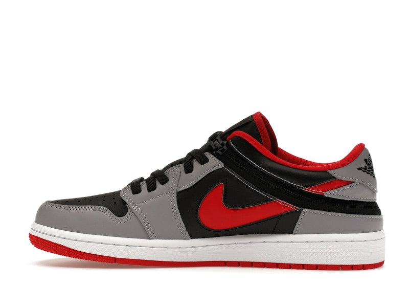 Jordan 1 Low Flyease Fire Red Cement Grey