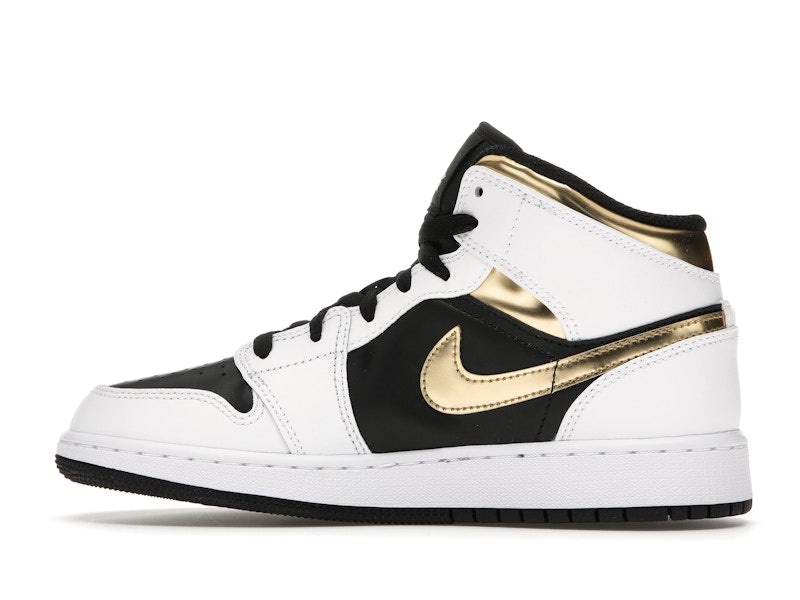 Jordan 1 Mid White Gold Black (GS)