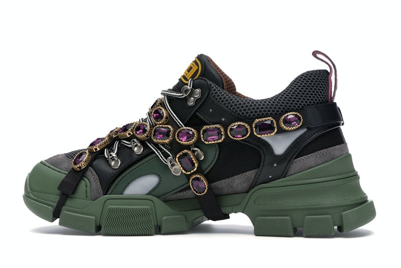 Gucci Flashtrek SEGA Green Removable Crystal