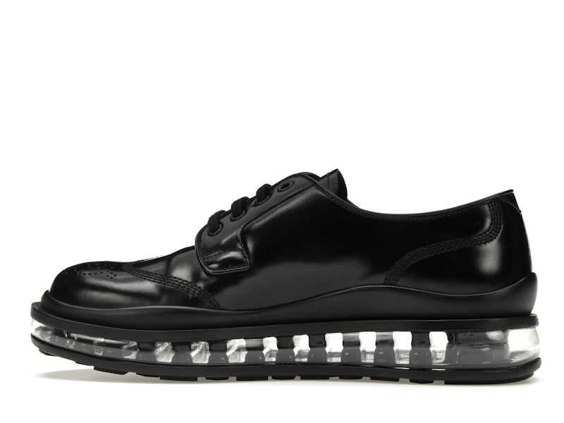 Prada Lace-Up Derby Black Brushed Leather
