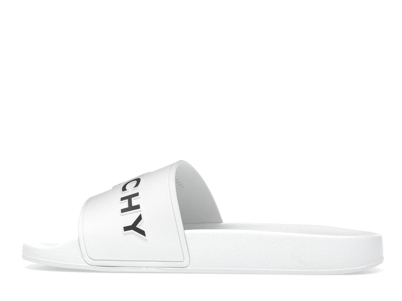 Givenchy Paris Flat Sandals White Black