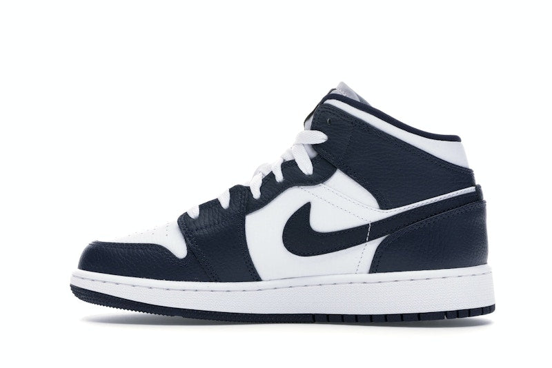 Jordan 1 Mid White Metallic Gold Obsidian (GS)