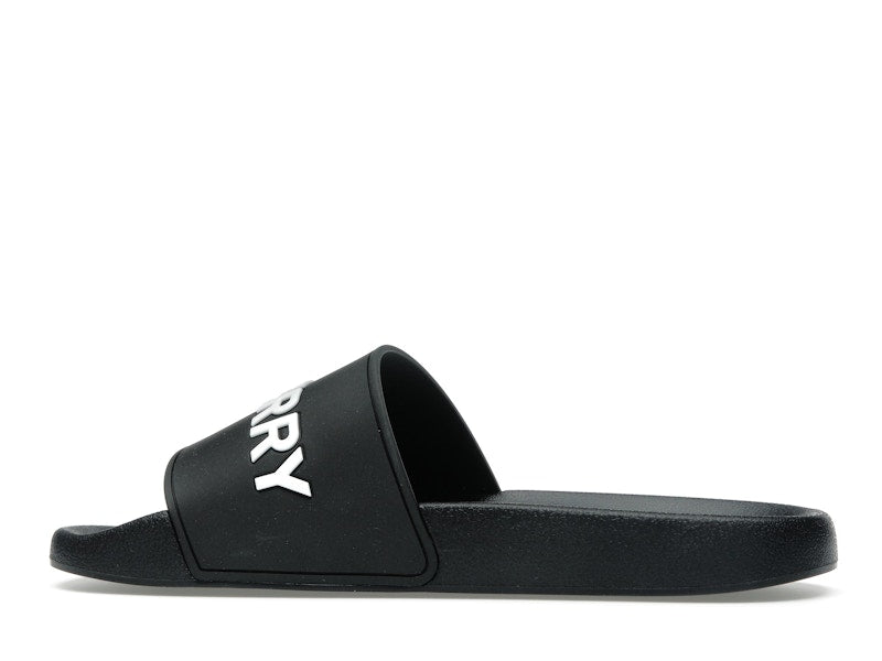 Burberry Logo Slides Black Optic White