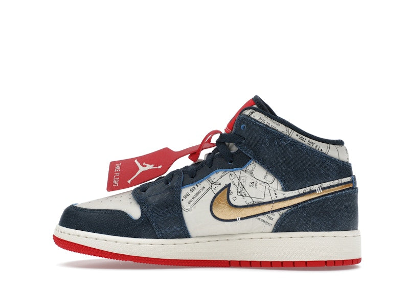 Jordan 1 Mid SE Take Flight Gold Swoosh (GS)