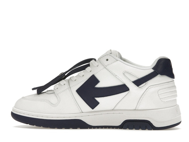 OFF-WHITE Out Of Office OOO Low Tops White Navy Blue