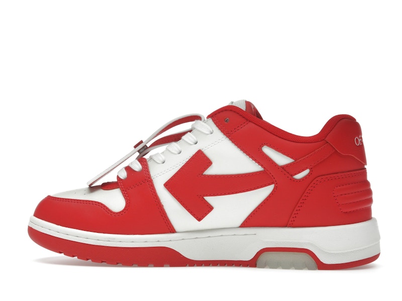 OFF-WHITE Out Of Office OOO Low Tops Red White