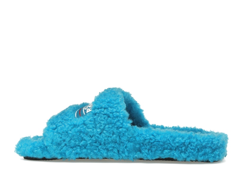 Balenciaga Furry Slide Sky Blue