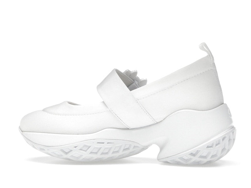 Roger Vivier Viv' Run Babies White Crystal Buckle (Women's)
