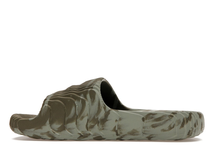 adidas Adilette 22 Slides Olive Strata Silver Green