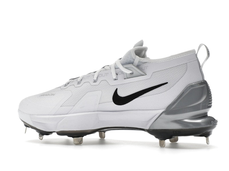 Nike Force Zoom Trout 9 Elite White Black Pure Platinum Metallic Silver