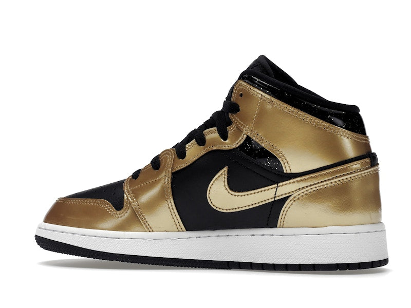Jordan 1 Mid SE Metallic Gold Black (GS)