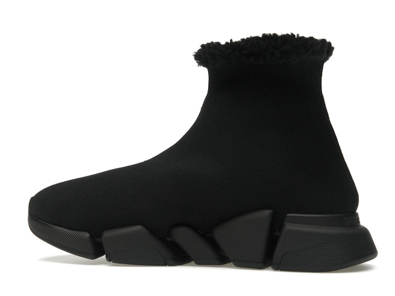 Balenciaga Speed 2.0 Recycled Fake Fur Black (Women's)