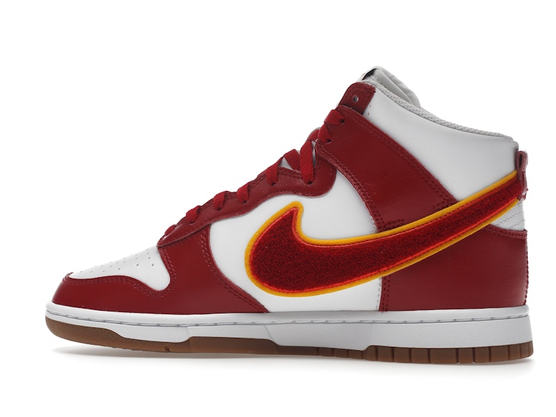 Nike Dunk High Chenille Swoosh White Gym Red