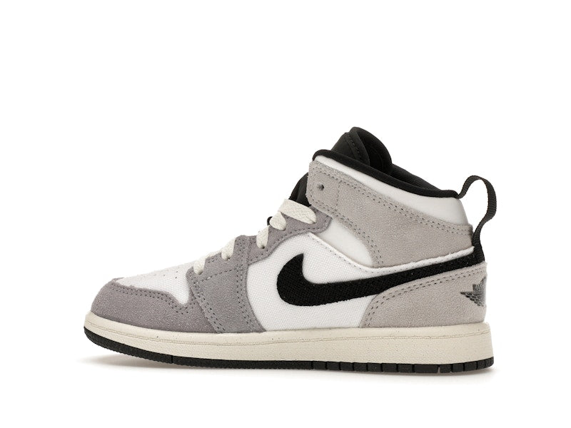 Jordan 1 Mid SE Craft White Cement Grey Black (PS)