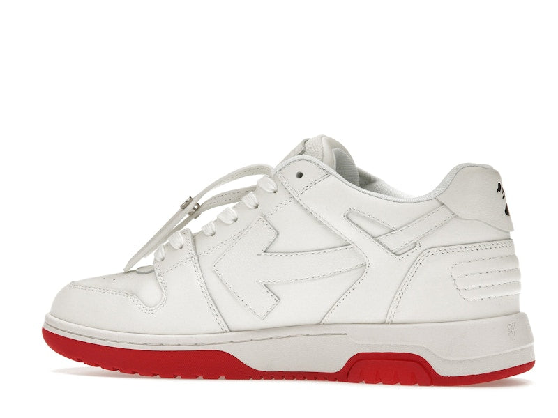 OFF-WHITE Out Of Office OOO Low Tops White Red