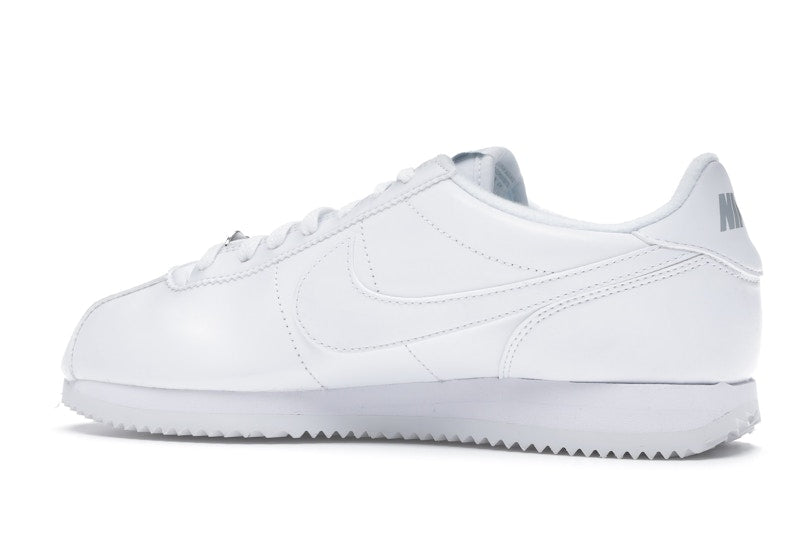 Nike Cortez Basic Leather White White-Wolf Grey-Mtllc Silver