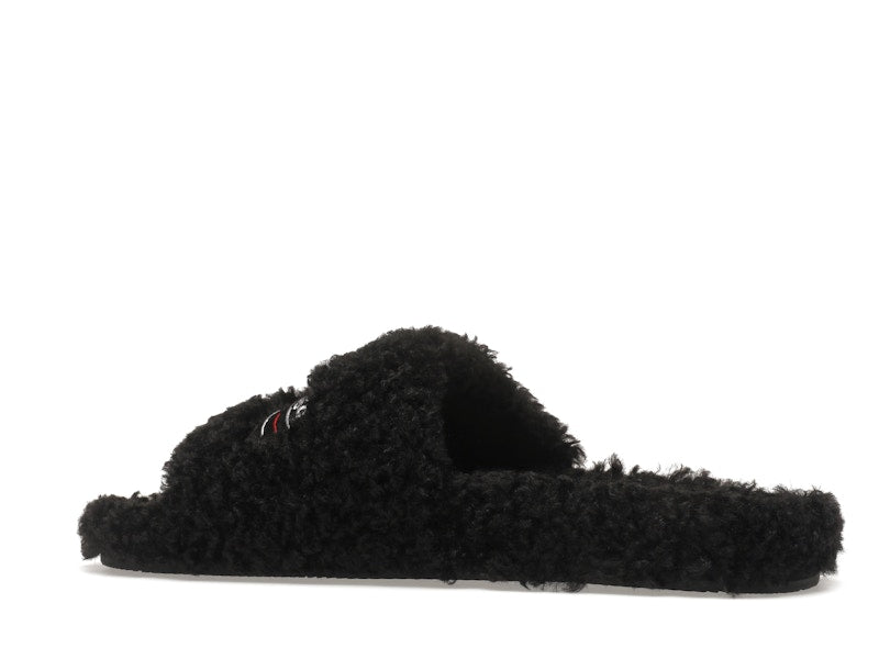 Balenciaga Furry Slide Black