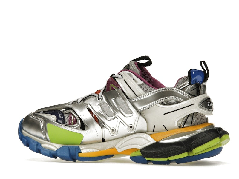 Balenciaga Track Leather Free White Silver Multi