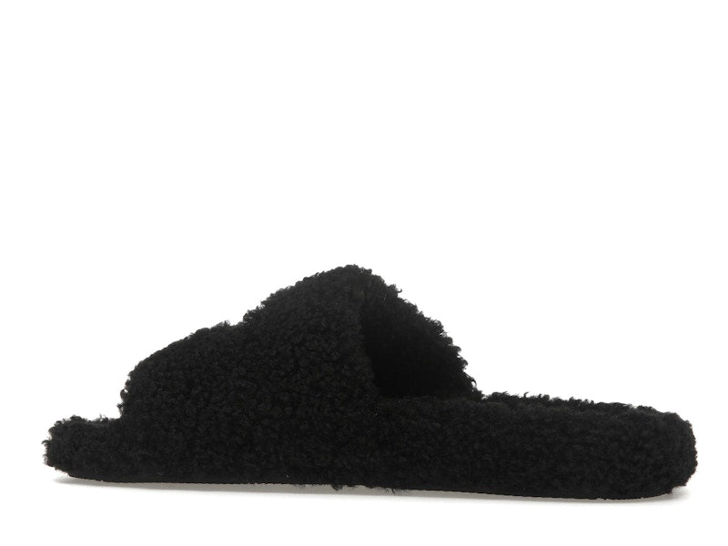 Balenciaga Paris Furry Slide Black