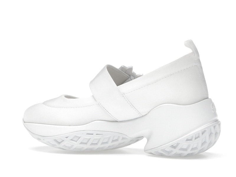 Roger Vivier Viv' Run Babies White Crystal Buckle (Women's)