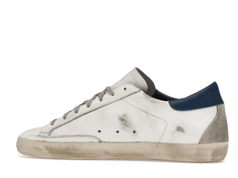 Golden Goose Super-Star White Royal Blue Grey Suede Patch