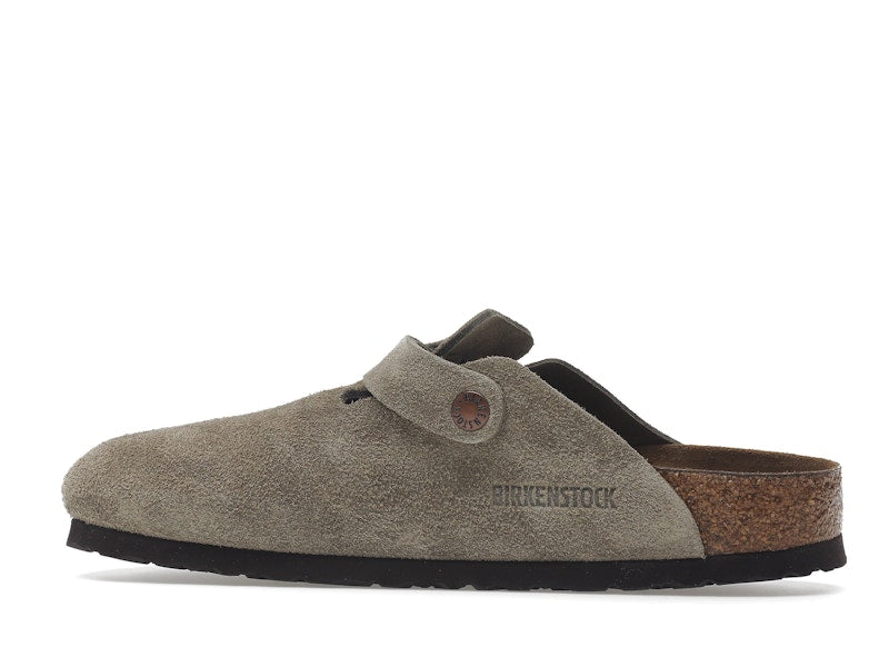 Birkenstock Boston Soft Footbed Suede Taupe (Narrow Fit)
