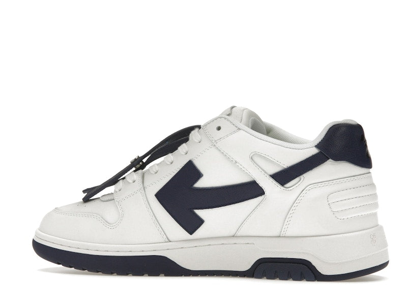 OFF-WHITE Out Of Office OOO Low Tops White Navy Blue