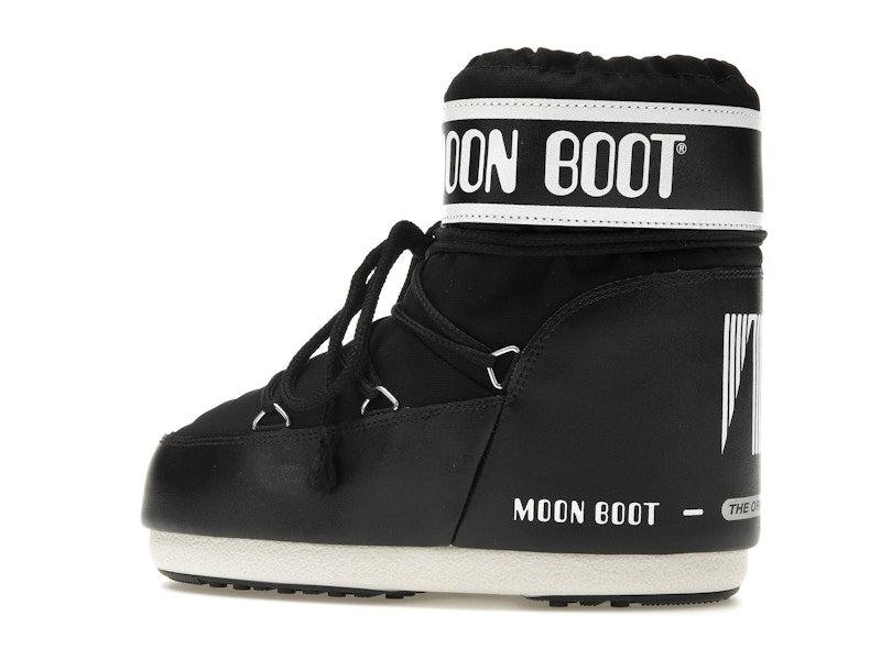 Moon Boot Icon Low Nylon Boot Black White