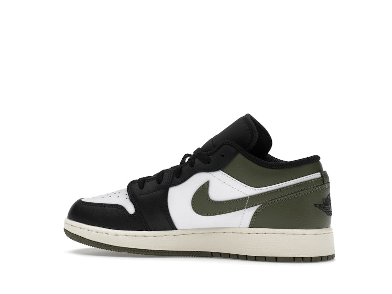 Jordan 1 Low Black Toe Medium Olive (GS)