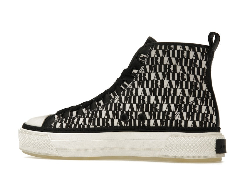 AMIRI Court Hi All Over Logo Black White