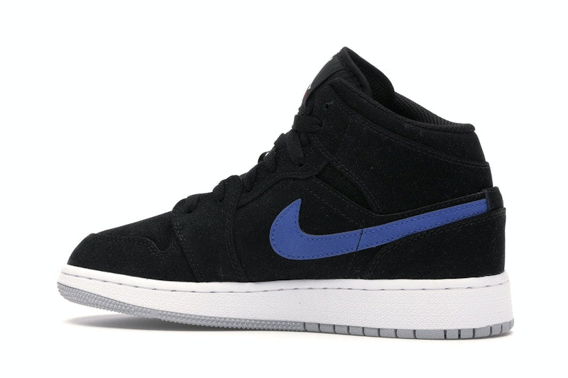 Jordan 1 Mid Multi-Color Swoosh Black (GS)