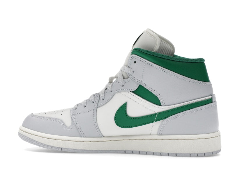 Jordan 1 Mid White Pure Platinum Pine Green