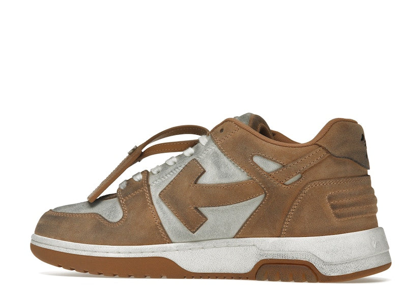 OFF-WHITE Out Of Office "OOO" Low Tops Distressed Brown White