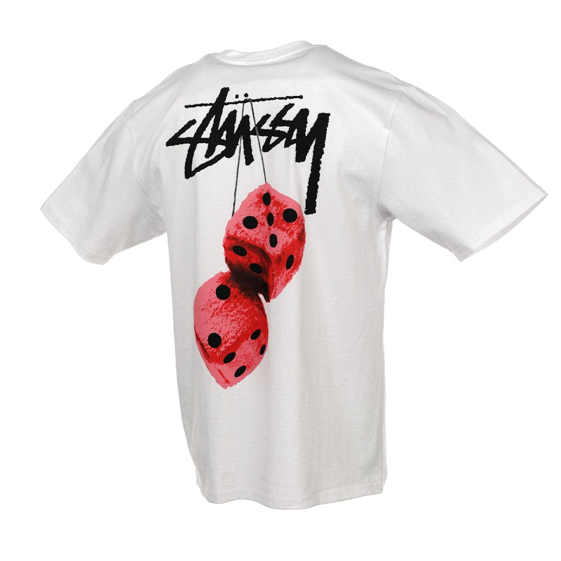 Stussy Fuzzy Dice Tee White
