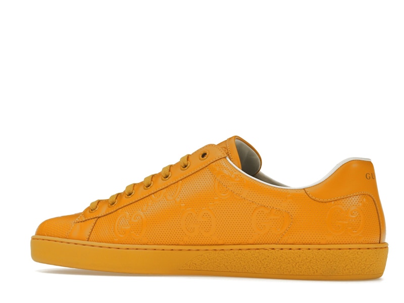 Gucci Ace GG Embossed Yellow