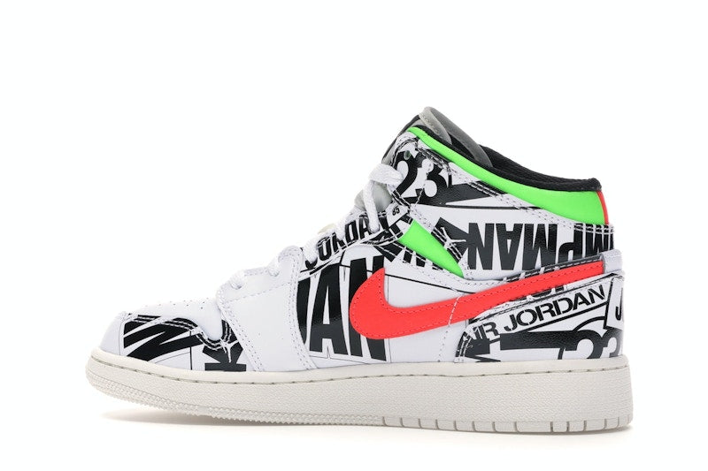 Jordan 1 Mid All Over Logos (GS)