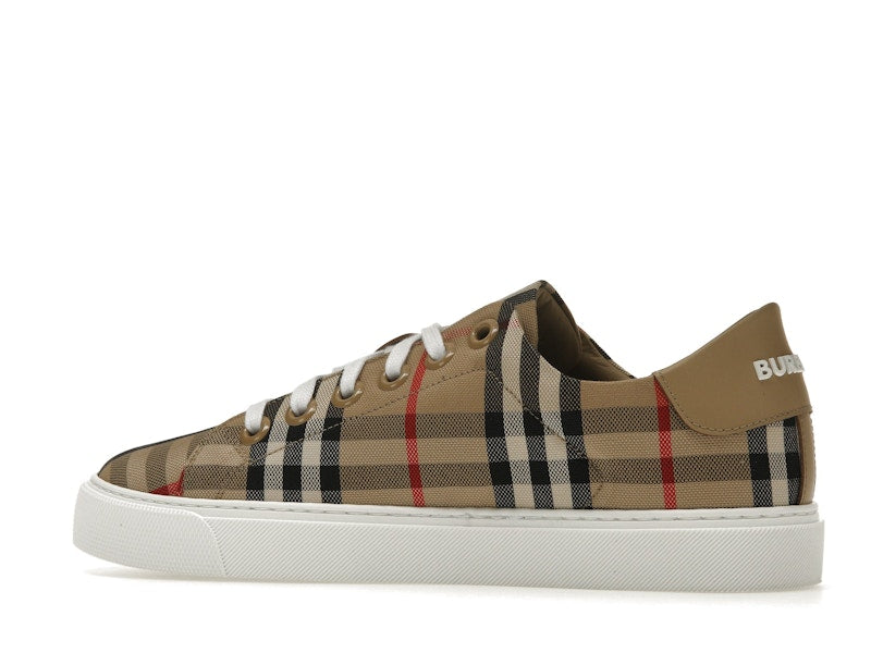 Burberry Vintage Check and Leather Sneakers Archive Beige Check Toe (Women's)