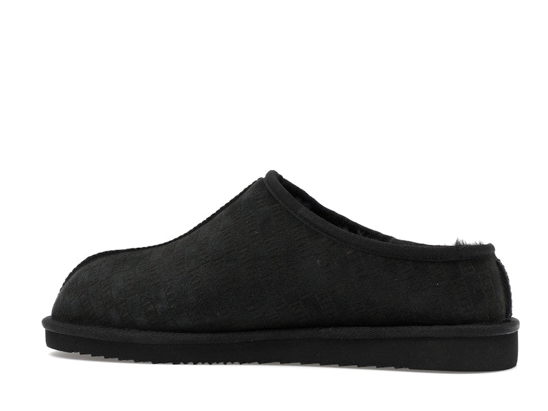 Kith Kithmas Monogram Shearling Slippers Black