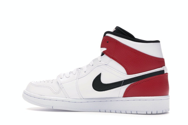 Jordan 1 Mid White Black Gym Red