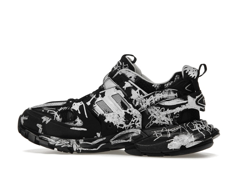 Balenciaga Track Graffiti Black White