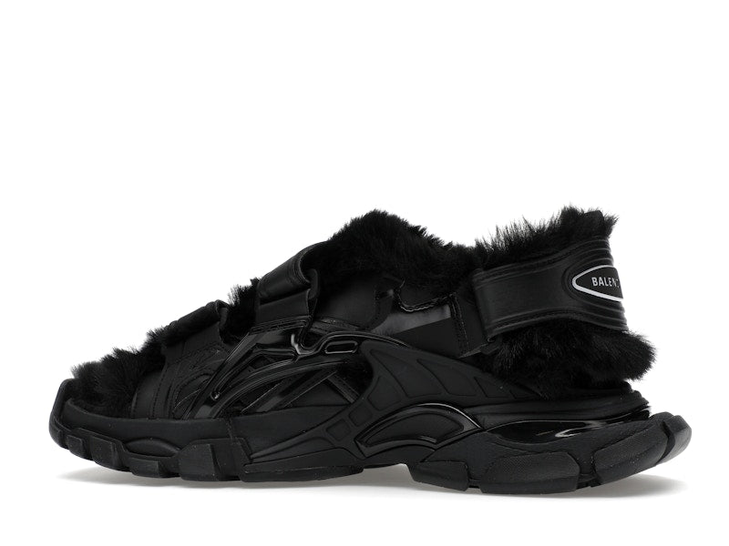 Balenciaga Track Sandal Fake Fur Black (Women's)