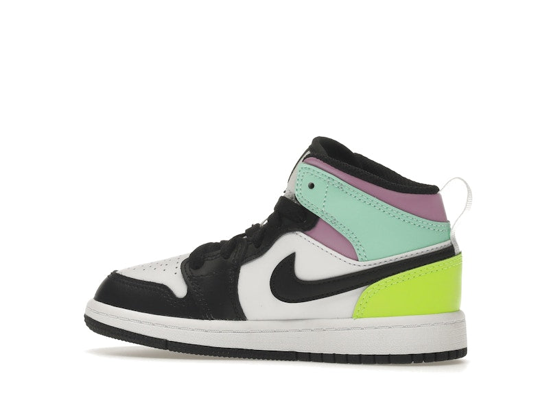 Jordan 1 Mid Pastel Black Toe (PS)